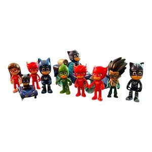 PJ Masks Lot of Figures and Blue Cat Car